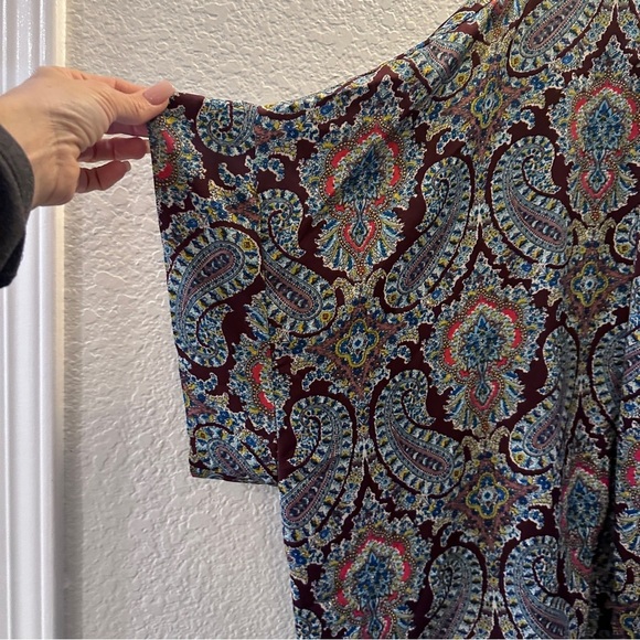 Xhilaration Paisley Print Open-Front Kimono XS/S Boho Lightweight Flowy Colorful - Picture 4 of 6